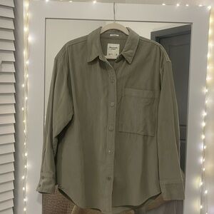 Abercrombie Oversized Corduroy Lightweight Shacket